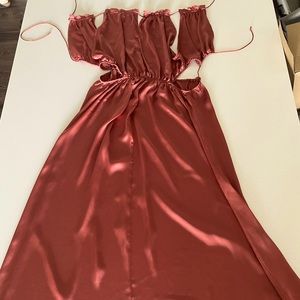 Zara satin maxi dress